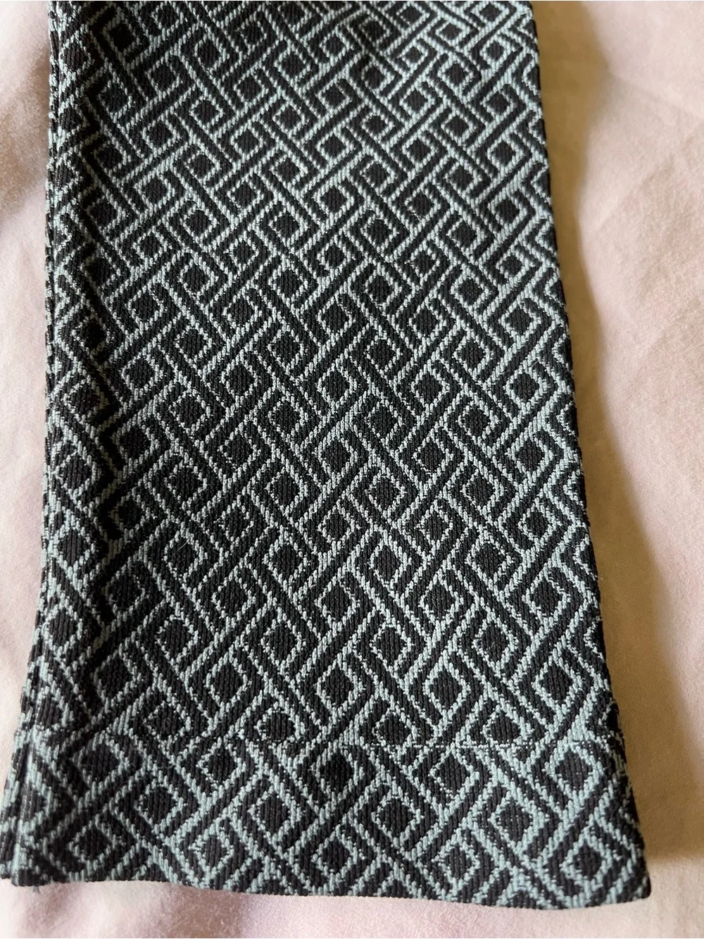 Aventura Geometric Ankle Footless Tights Black & Gray